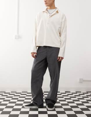Vans Vans check-5 loose fit corduroy chino trousers in dark grey
