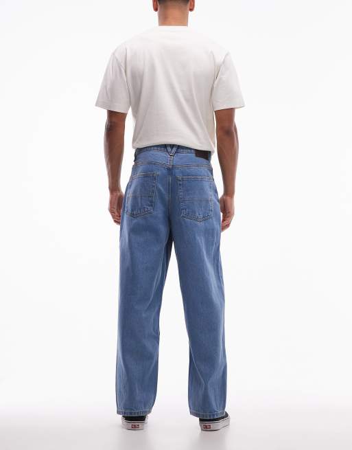 Vans – Check-5 – Niebieskie jeansy baggy, 3 z 5