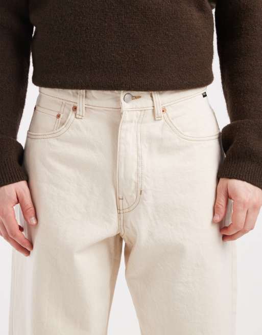 Vans - Check-5 - Pantaloni ampi in denim beige chiaro color semi naturale, 5 di 5