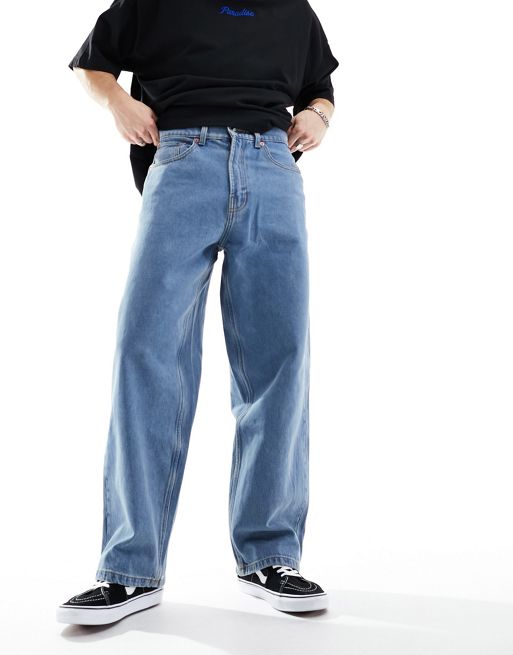 Vans - Check-5 - Posede jeans i mellemblå vask