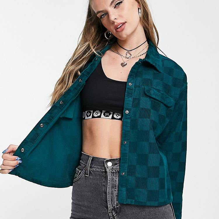 Vans Check it out shacket in teal | ASOS
