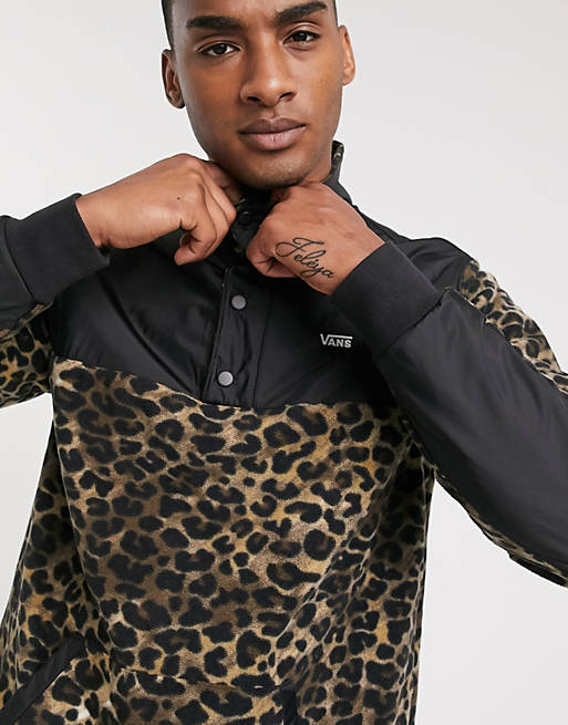 Vans Check Me Out anorak jacket in leopard print