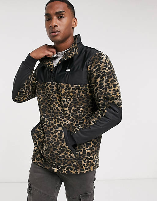 Vans Check Me Out anorak jacket in leopard print