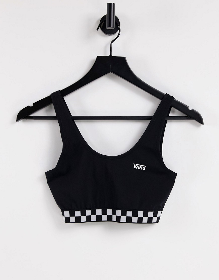 Vans Checked Out bralette in black - part of a set