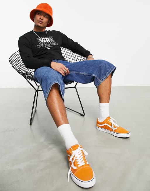 Orange 2024 vans outfit