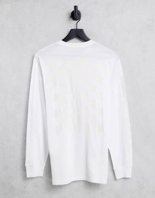 Vans Checkerboard 21 tonal checkerboard back print t-shirt in white