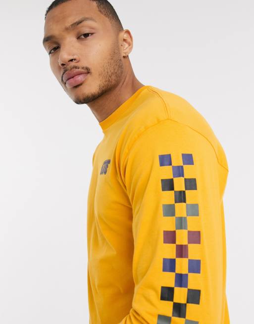 Vans long outlet sleeve yellow shirt