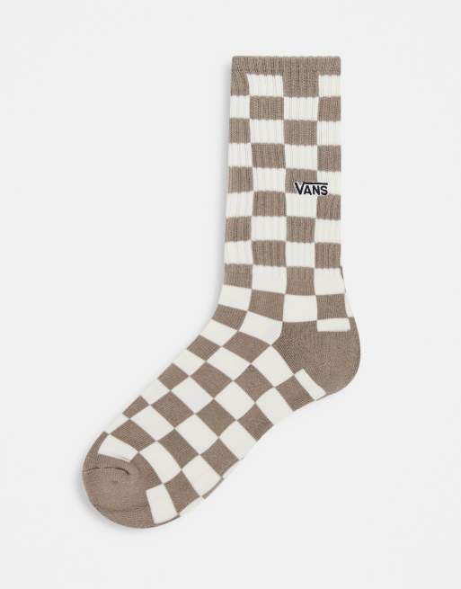 Vans Checkerboard crew socks in stone