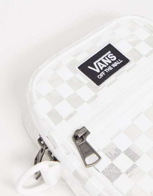 Vans Checkerboard crossbody shoulder bag in clear