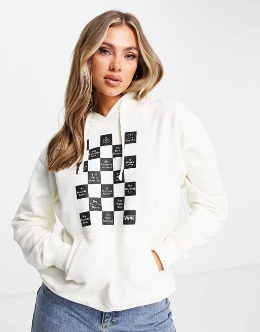 Vans hoodie womens deals white