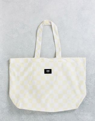 Vans Checkerboard Day tote bag in white