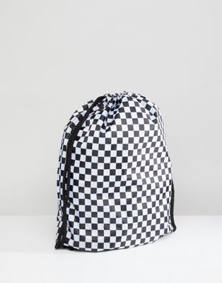 Vans Checkerboard Drawstring Bag In 