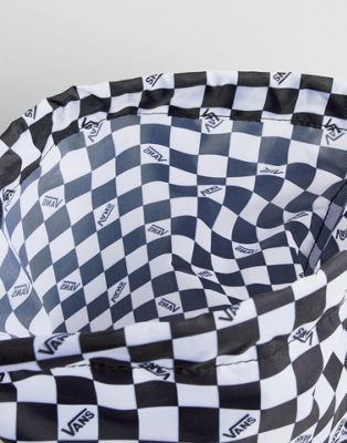 vans checkerboard drawstring bag
