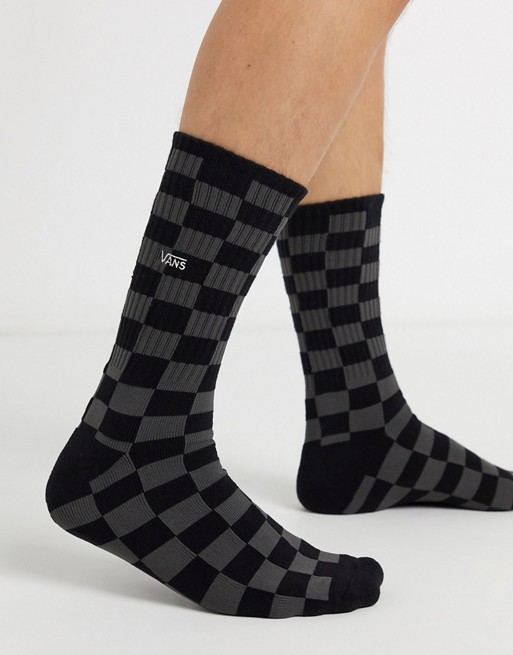 Vans Checkerboard ii sock in black/charcoal