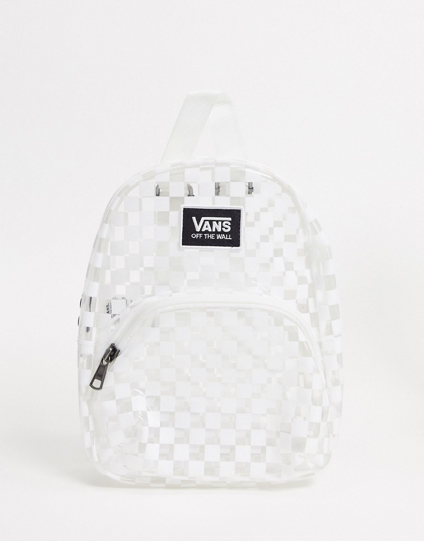 Vans Checkerboard Mini Backpack In Clear