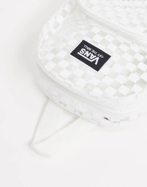 Vans, Bags, New Vans Clear White Mini Backpack Checkered