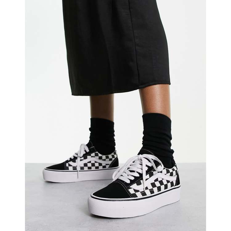 Platform old skool store vans checkered