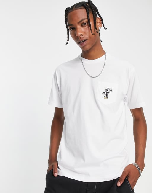 Vans checkerboard research pocket t-shirt in white | ASOS