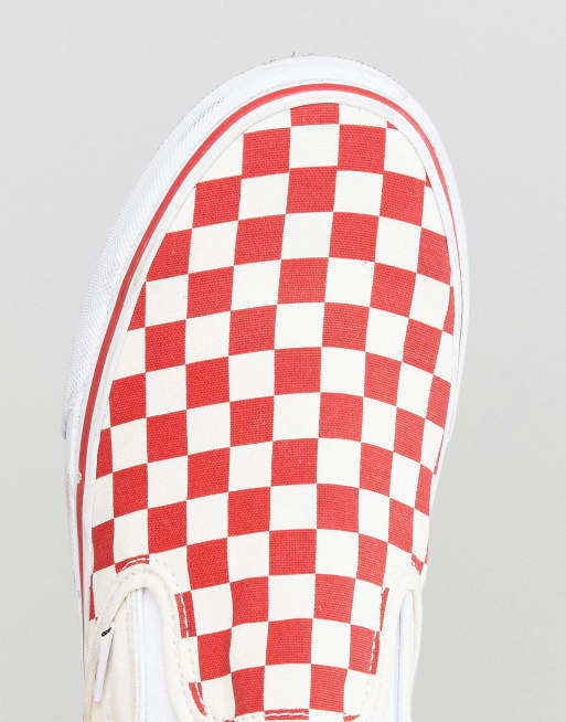 Vans checkerboard red sales drip