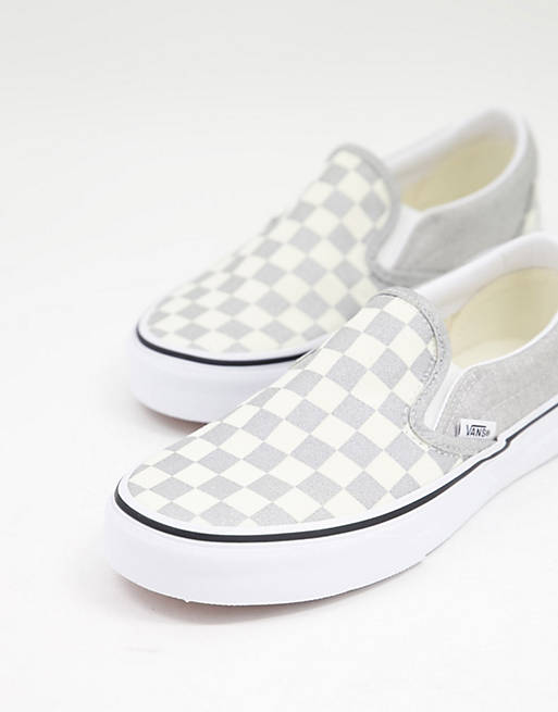 Vans Checkerboard slip-on sneakers in gray | ASOS صور ساحر