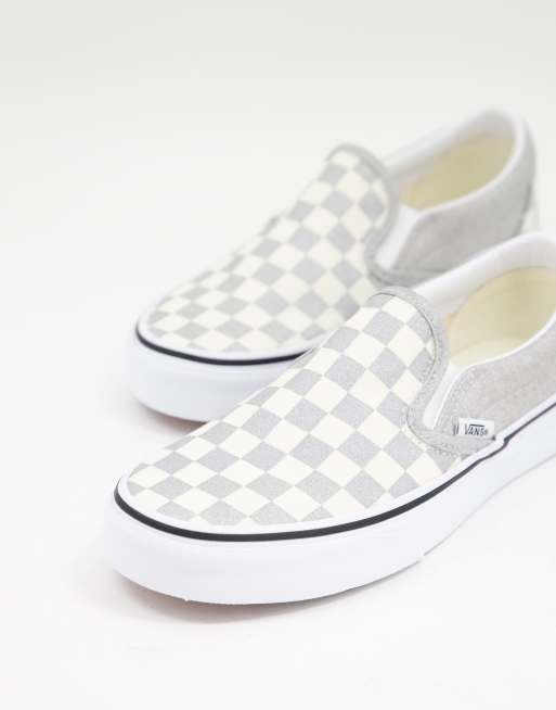 Womens grey checkerboard vans sale