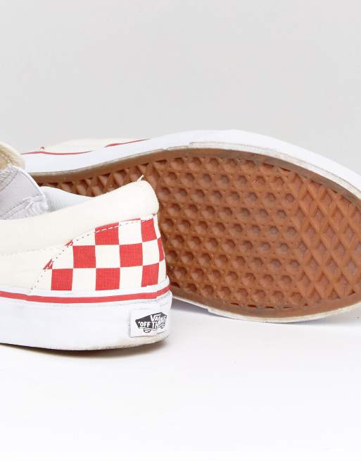 Vans Checkerboard Slip On Sneakers In Red VA38F7P0T