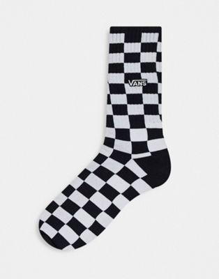 Vans Checkerboard socks in white/black