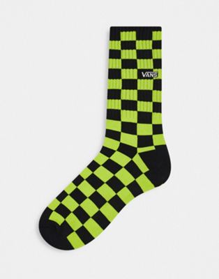Vans Checkerboard socks in yellow/black