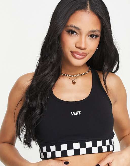 Vans checkered crop outlet top