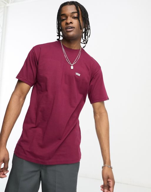 Vans burgundy t sales shirt