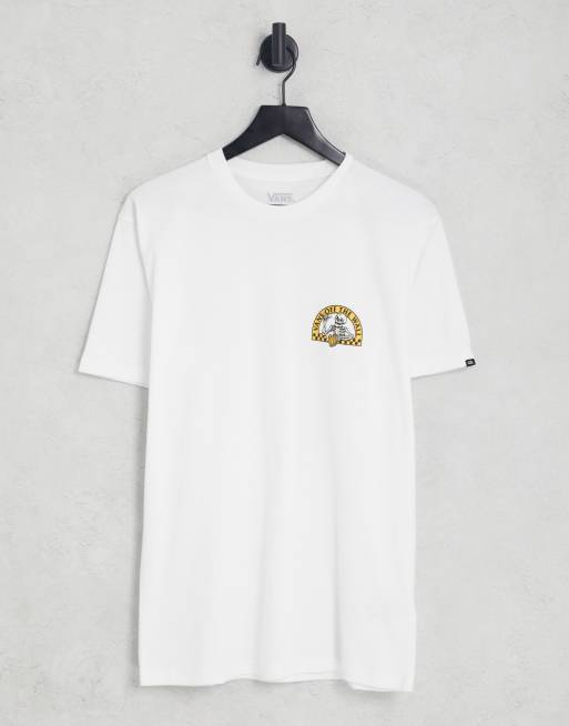 Vans – Chillin Skull – Biały T-shirt z nadrukiem czaszki na plecach, 2 z 4