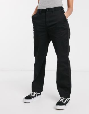 vans black chinos