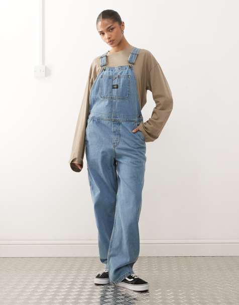 Vans - Chore - Salopette di jeans lavaggio blu stone wash - view 1