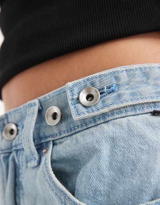 Vans - Cinched Check 5 - Pantaloni ampi grigio medio lavaggio stone wash chiaro, 5 di 5