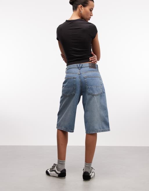 Vans - Cinched Check 5 - Short baggy - Bleu délavé/taupe délavé, 4 de 5