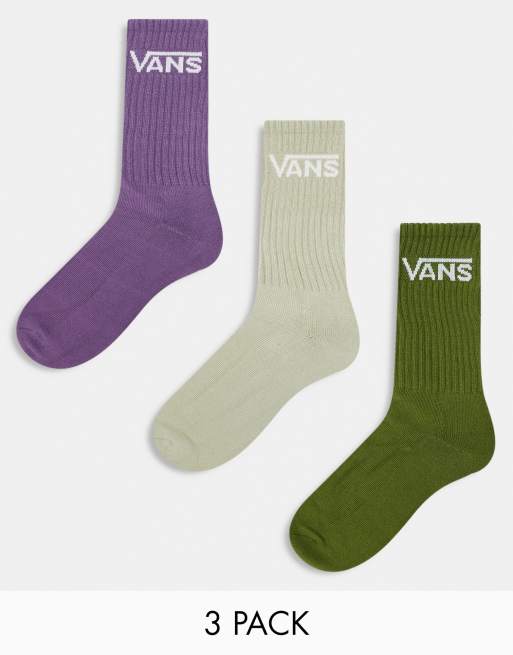 Vans Classic 3 pack crew socks in multi