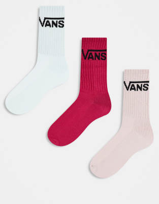 Vans Classic 3-pack Crew Socks In Multi