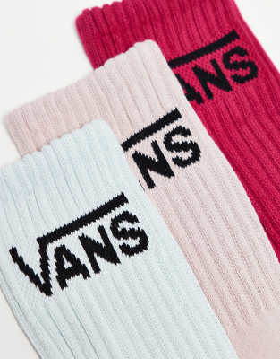 Vans Classic 3-pack Crew Socks In Multi