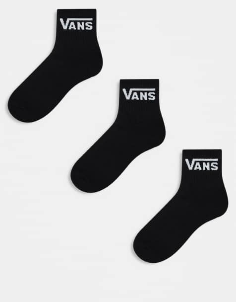 Vans Classic 3 pack half crew socks in black - view 1
