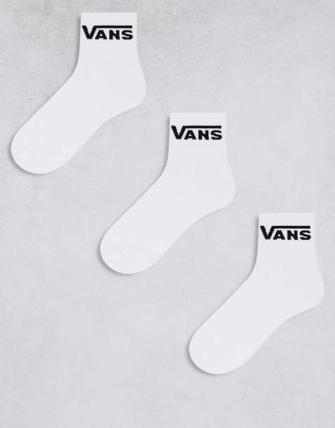 Vans Classic 3 pack Half Crew socks in white - view 1
