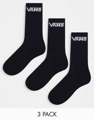 Vans Classic 3-pack Socks In Black | ASOS