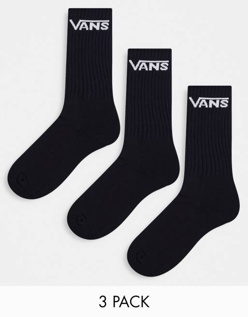 Vans Classic 3-pack Socks in Black | ASOS