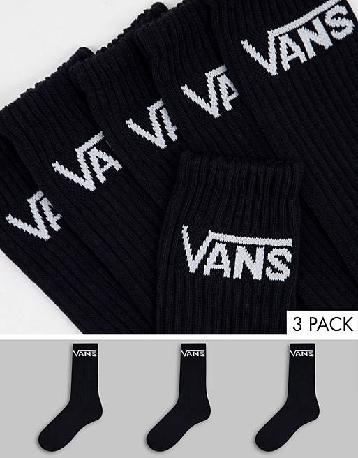 Vans Classic 3-pack socks in black