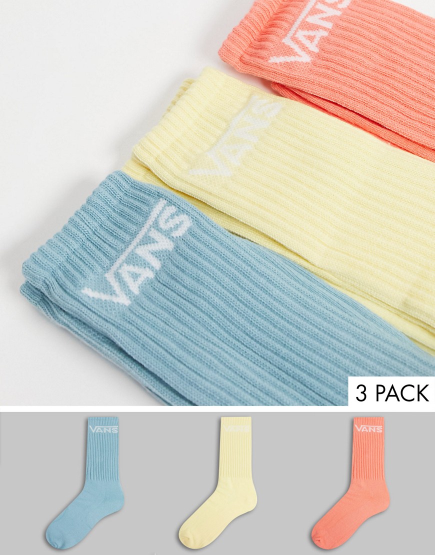 Vans Classic 3-pack socks in pastel multi