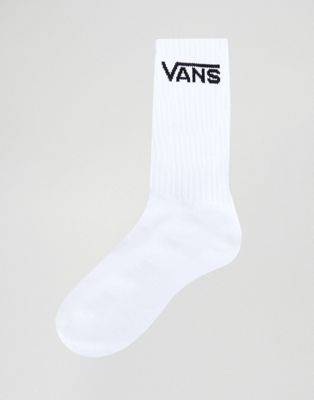 white vans and white socks