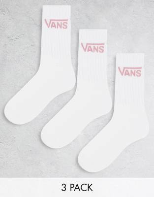 Vans Classic 3 pack socks in white