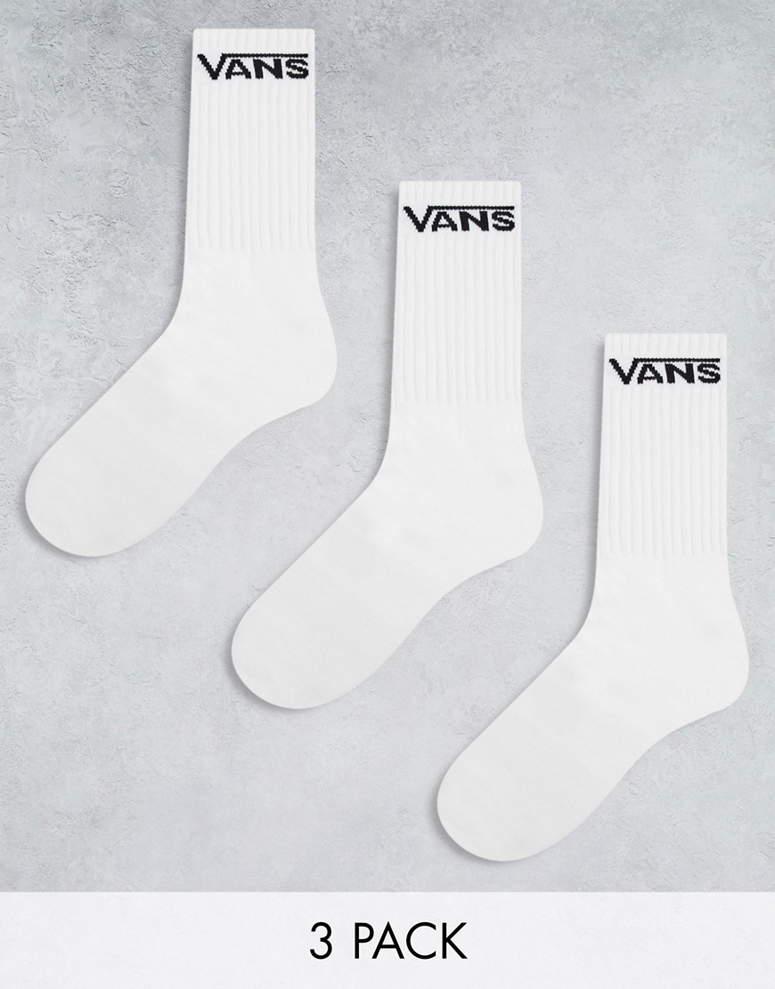 Vans Classic 3 pack socks in white