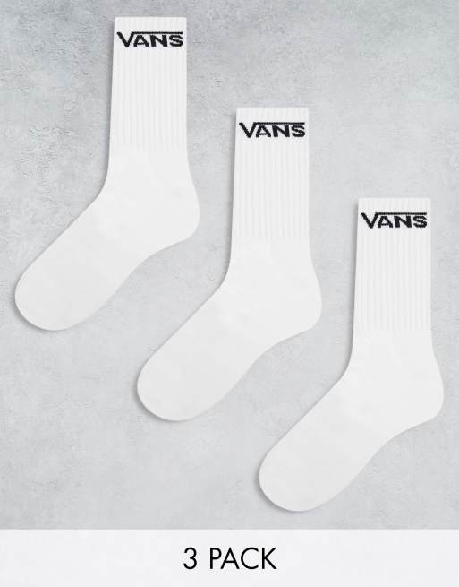 Vans Classic 3 Pack Trainer Socks In White Vxsxwht, $10, Asos