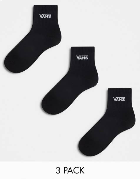 Vans Classic – 3er-Pack kurze Crew-Socken in Schwarz - view 1