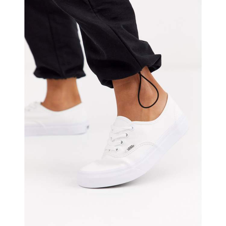 diamante Milímetro amplificación Vans Classic Authentic sneakers in triple white | ASOS